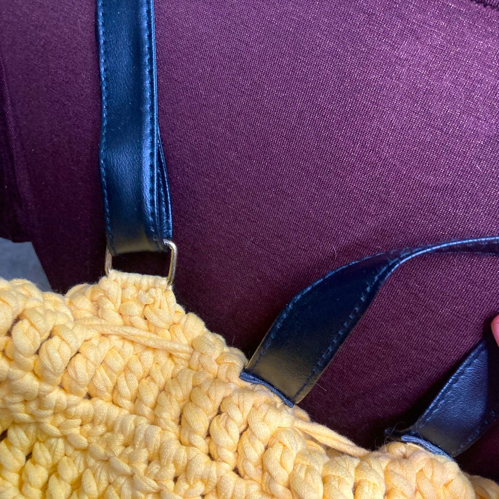 Crocheted Drawstring Backpack - image 3